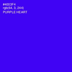 #4003F4 - Purple Heart Color Image