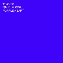 #4003F9 - Purple Heart Color Image