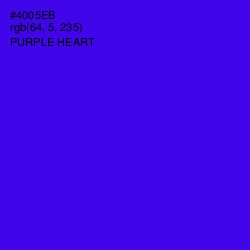 #4005EB - Purple Heart Color Image