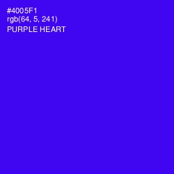 #4005F1 - Purple Heart Color Image