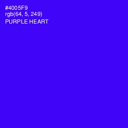 #4005F9 - Purple Heart Color Image