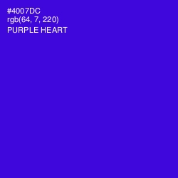 #4007DC - Purple Heart Color Image