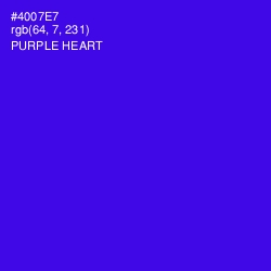 #4007E7 - Purple Heart Color Image