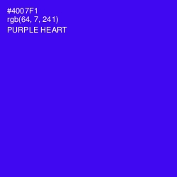 #4007F1 - Purple Heart Color Image