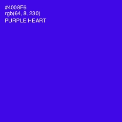 #4008E6 - Purple Heart Color Image