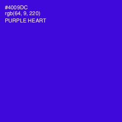 #4009DC - Purple Heart Color Image