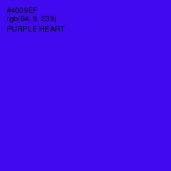 #4009EF - Purple Heart Color Image