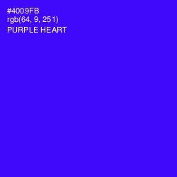 #4009FB - Purple Heart Color Image