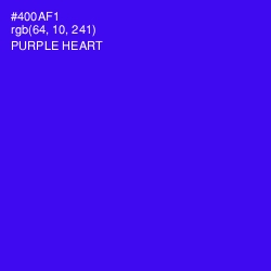 #400AF1 - Purple Heart Color Image