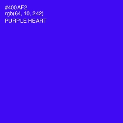 #400AF2 - Purple Heart Color Image
