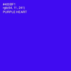 #400BF1 - Purple Heart Color Image