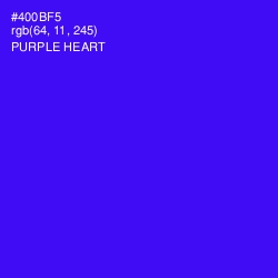 #400BF5 - Purple Heart Color Image