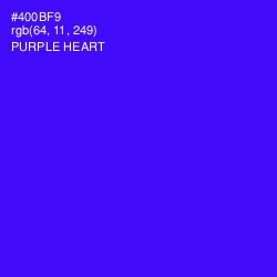 #400BF9 - Purple Heart Color Image