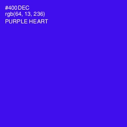 #400DEC - Purple Heart Color Image