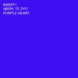 #400FF1 - Purple Heart Color Image