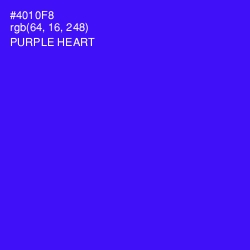 #4010F8 - Purple Heart Color Image