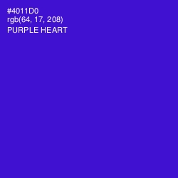 #4011D0 - Purple Heart Color Image