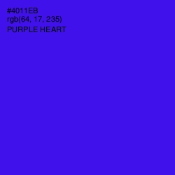 #4011EB - Purple Heart Color Image