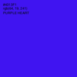 #4013F1 - Purple Heart Color Image