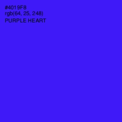 #4019F8 - Purple Heart Color Image