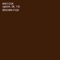 #401C0A - Brown Pod Color Image