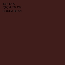 #401C1A - Cocoa Bean Color Image