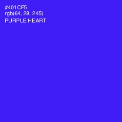 #401CF5 - Purple Heart Color Image