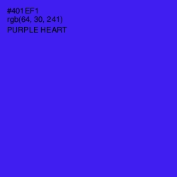 #401EF1 - Purple Heart Color Image