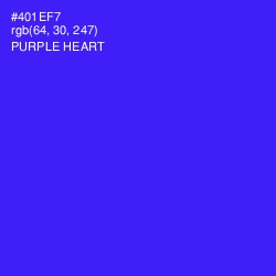 #401EF7 - Purple Heart Color Image