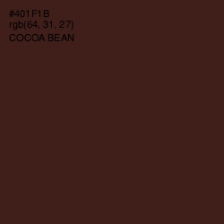 #401F1B - Cocoa Bean Color Image