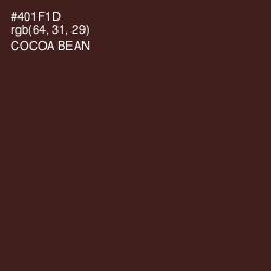 #401F1D - Cocoa Bean Color Image