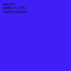 #401FF7 - Purple Heart Color Image