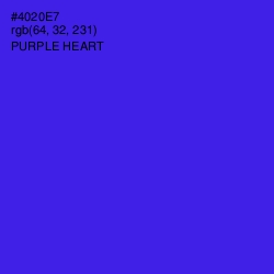 #4020E7 - Purple Heart Color Image