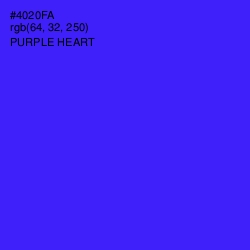 #4020FA - Purple Heart Color Image