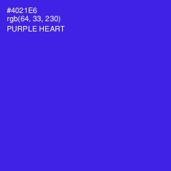 #4021E6 - Purple Heart Color Image