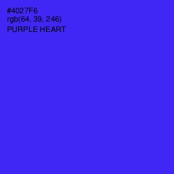 #4027F6 - Purple Heart Color Image