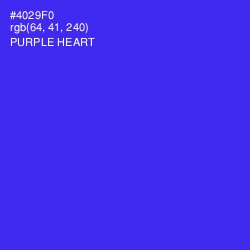 #4029F0 - Purple Heart Color Image