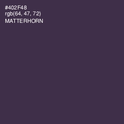 #402F48 - Matterhorn Color Image