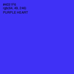 #4031F6 - Purple Heart Color Image