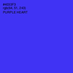 #4033F3 - Purple Heart Color Image