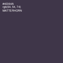 #40364A - Matterhorn Color Image