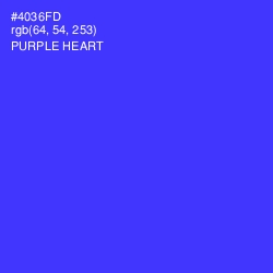 #4036FD - Purple Heart Color Image