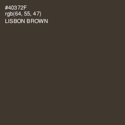 #40372F - Lisbon Brown Color Image