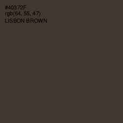 #40372F - Lisbon Brown Color Image