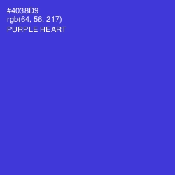 #4038D9 - Purple Heart Color Image