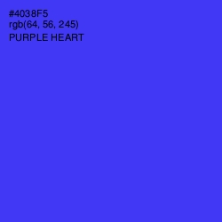 #4038F5 - Purple Heart Color Image