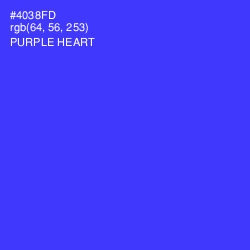 #4038FD - Purple Heart Color Image