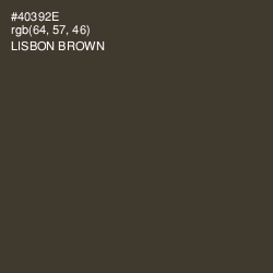 #40392E - Lisbon Brown Color Image