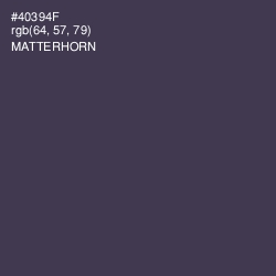 #40394F - Matterhorn Color Image