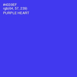 #4039EF - Purple Heart Color Image